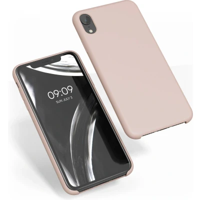 Afbeelding van kwmobile telefoonhoesje geschikt voor Apple iPhone XR Hoesje met siliconen coating Smartphone case in oudroze