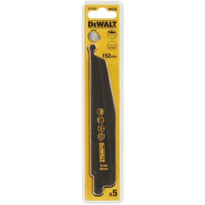 Afbeelding van DeWalt Accessoires Reciprozaagblad HCS 152x4,2mm hout en kunststof, snel met fijne afwerking DT2362 QZ