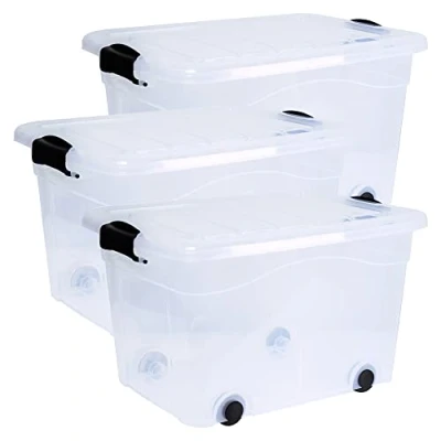 Afbeelding van Siena HOME Opbergdoos Anzio Transparant 20 l (b x h d) 450 250 335 mm 3 stuk(s)