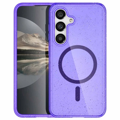 Afbeelding van Samsung Galaxy S24 Glitter Hoesje Kunststof imoshion Hardcase/Backcover Paars Telefoonhoesje