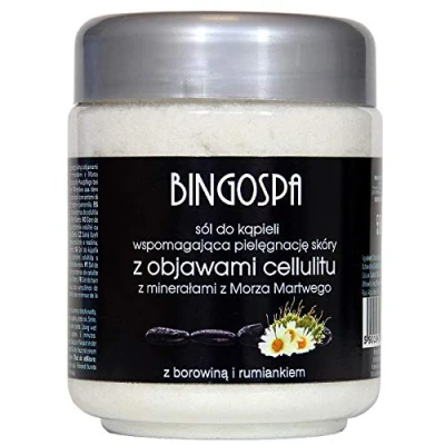 Afbeelding van Badzout, huidverzorging bij cellulitis symptomen, met mineralen uit de Dode Zee, turf en kamille, 550 g BINGOSPA
