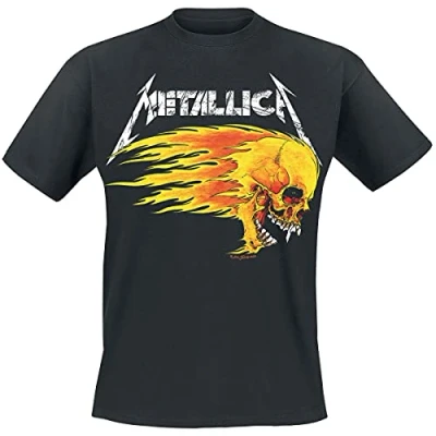 Afbeelding van Henry Tiger Flaming Skull TOUR Tshirt print, Heren, Maat: XL, Black