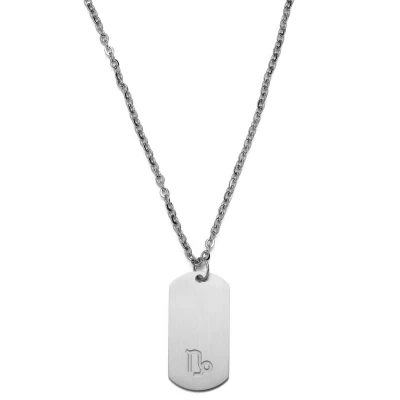 Afbeelding van Zilverkleurige Stalen Ketting met Sterrenbeeld Steenbok