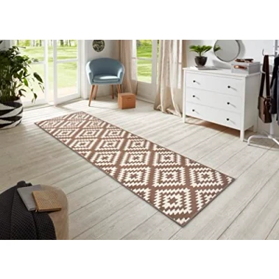 Afbeelding van Loper Nordic 80x400cm Taupe Vintage Vloerkleed 123vloerkleed.nl is de online webshop voor vloerkleden en woonaccessoires.