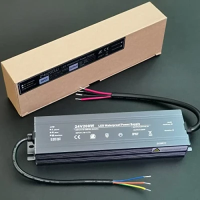 Afbeelding van Alinana LED Transformator 24V 200W, IP67 Waterdicht Extreem Dunne Driver 230V naar 24V, Universele Voeding voor strips Lampen, 0 8,5A