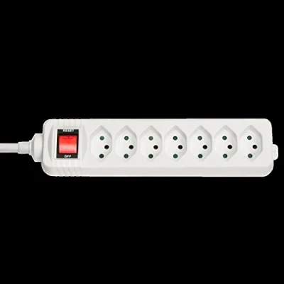 Afbeelding van Lindy 73168 Binnen 7AC outlet(s) Wit power uitbreiding
