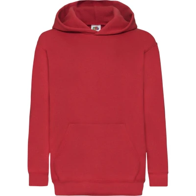 Afbeelding van Fruit Of The Loom Kinder Unisex Sweatshirt Met Capuchon / Hoodie (Rood)