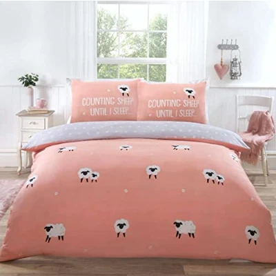Afbeelding van Dekbedovertrek Counting Sheep Roze Microvezel Tweepersoons 200x200cm 2st. 50x75cm Kussenslopen