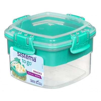 Afbeelding van Sistema Lunchbox Snacks / Two level container To Go, 400ml Mint kleur