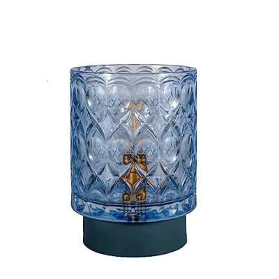 Afbeelding van Pauleen 48313 LED Mobile tafellamp Chic Glamour timer batterij Ice blue tafelarmatuur