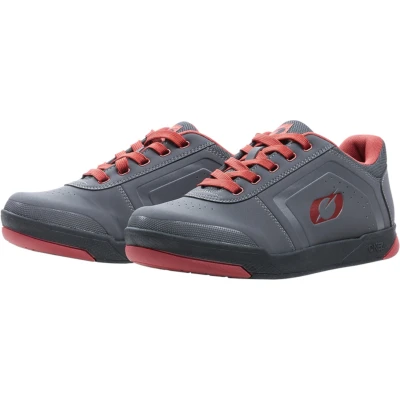 Afbeelding van O&#039;NEAL Mountainbike Schoenen Downhill Freeride Vegan Balans tussen grip en voet positionering, honingraat zool structuur Pinned Flat Pedal V.22 Adult Grijs Rood 36