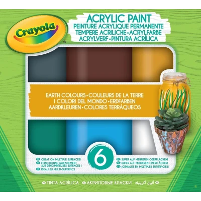 Afbeelding van Crayola Acrylverf aarde tinten, 6 stuks