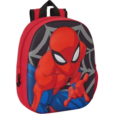 Afbeelding van 3D schoolrugzak Spider Man Zwart Rood 27 x 33 10 cm