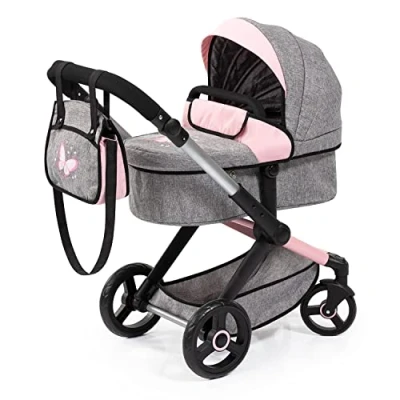 Afbeelding van Bayer Design 17033AA Combi Poppenwagen Xeo, wandelwagen, tas, in hoogte verstelbare, converteerbare
