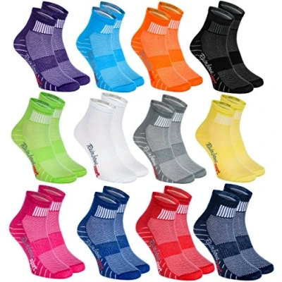 Afbeelding van Rainbow Socks Man Vrouw Kleurrijk Katoenen Sneaker Sportsokken 12 Paar Veelkleurig Maat EU 42 43