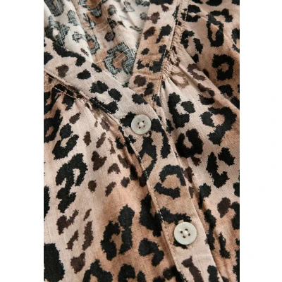 Afbeelding van Next Regular FIT Ruffle Sleeve Blouse, Dames, Maat: 34, Leopard print