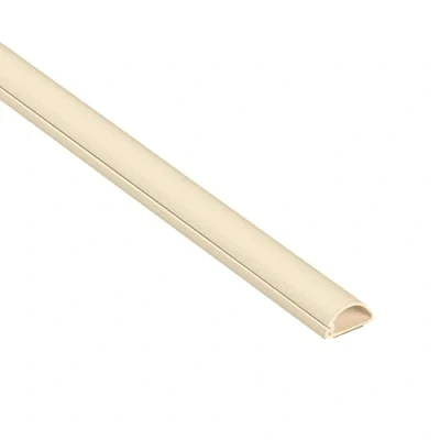 Afbeelding van D Line kabelgoot, halfronde kan worden geschilderd, zelfklevende snoerbeschermer, verbergen van tv kabels, kabelbeheer 20 mm (B) x 10 (H) 1 meter lang magnolia