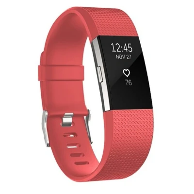 Afbeelding van Fitbit Charge 2 sportbandje Maat: Small Koraal Siliconen