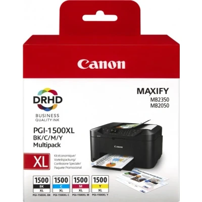 Afbeelding van Canon PGI 1500XL BK/C/M/Y Inktcartridge 4 kleuren Voordeelbundel Hoge capaciteit