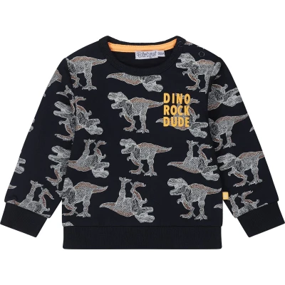 Afbeelding van Dirkje sweater met all over print blauw