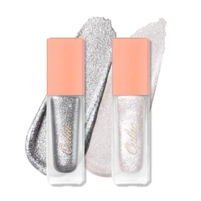 Afbeelding van Oulac vloeibare oogschaduw, glitter metallic oogschaduw om de ogen lichter te maken, eyeliner met fonkelende glitterafwerking, gladde glans, veganistisch &amp; dierproefvrij, 5,4 g
