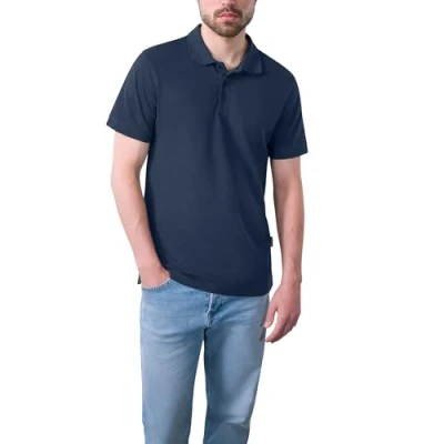 Afbeelding van Men&#039;s Heavy Performance Polo met korte mouwen Navy 4XL