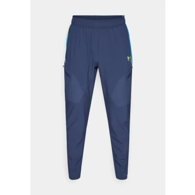 Afbeelding van Under Armour Challenger WARM UP Trainingsbroek, Heren, Maat: XL, Washed navy/high vis yellow
