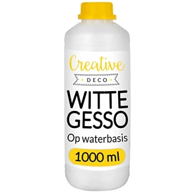 Afbeelding van Creative Deco Witte Gesso Acryl Primer 1L Schildervoorbereiding