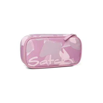 Afbeelding van satch Schlamperbox pennenetui extra groot incl. scheidingsvak ritsvak geodriehoek, Heartbreaker Roze, Eén maat, Pensil Box