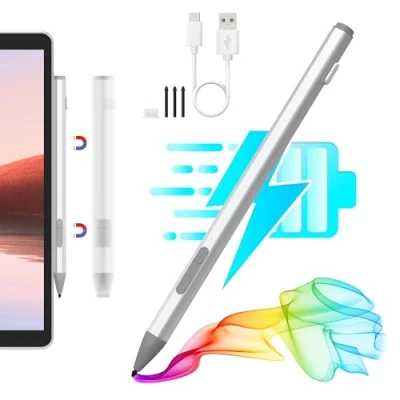 Afbeelding van Microsoft Surface pen voor Pro 9/8/11/10/7/6/5/4/3/, snel opladen stylus Go 2/3/boek/laptop, palmafwijzing 4096 drukgevoeligheid, magnetische adsorptie