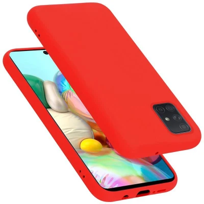 Afbeelding van Cadorabo Hoesje geschikt voor Samsung Galaxy A51 4G / M40s in LIQUID ROOD Beschermhoes gemaakt van flexibel TPU silicone Case Cover
