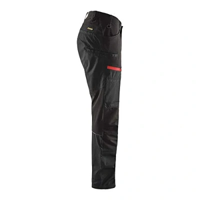 Afbeelding van Blaklader 1456 Service Werkbroek Stretch Zwart/Rood