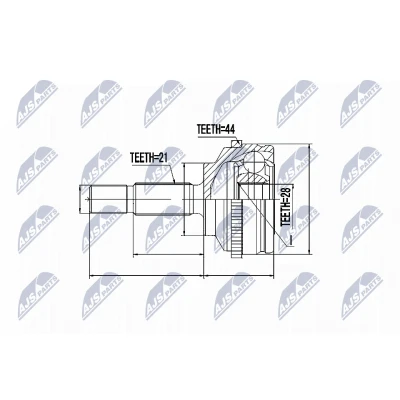 Afbeelding van Homokineet reparatie set, aandrijfas NTY NPZ RE 043