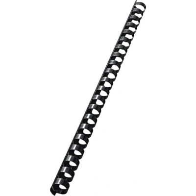 Afbeelding van Leitz 37580 plastic binderruggen, A4, kunststof, 14 mm, 125 vellen, 100 stuks, zwart