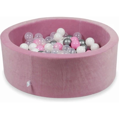 Afbeelding van Ballenbak 200 ballen 90x30cm roze, multicolour rond
