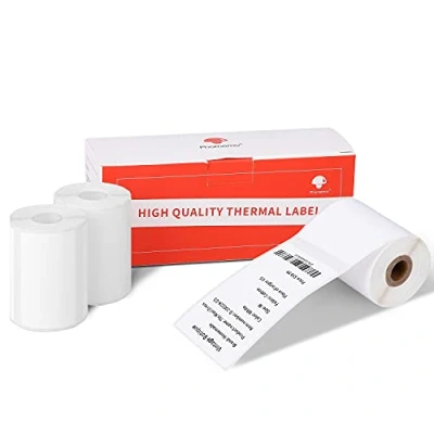 Afbeelding van 3 pack Phomemo M110/M120 printerlabels rollen van 50 x 80 mm zelfklevende directe thermische etiketten, printerlabelpapier voor M110/M120/M220/M200 labelmaker streepjescode, adres, kleding