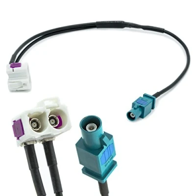 Afbeelding van adapter Universe FAKRA dubbele bus (Z) op enkele stekker auto antenne verdeler voor universeel