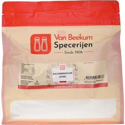 Afbeelding van Van Beekum Specerijen Ascorbinezuur (vitamine C poeder) E300 2 kilo (hersluitbare stazak)