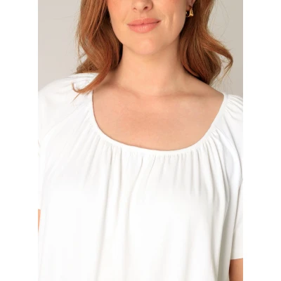 Afbeelding van Base Level Curvy top Yoni met plooien wit