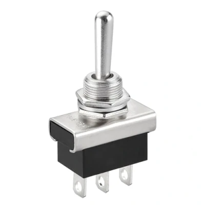 Afbeelding van Heschen Tuimelschakelaar van metaal, robuust, flick Flip schakelaar, 25A 12V, KN3D 103, aan/uit, 3 standen, polig, voor auto controlelampjes (1)
