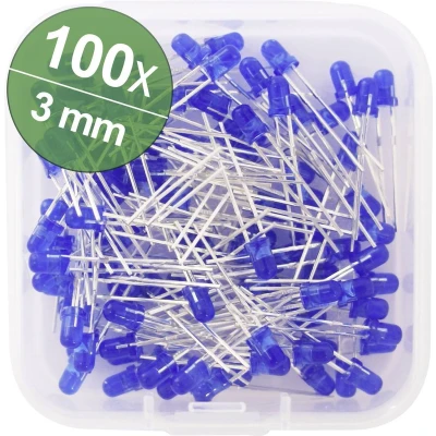 Afbeelding van Quadrios LED assortiment Blauw 3 mm 20 mA 3.0 V
