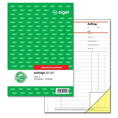 Afbeelding van Sigel, Formulier, Bestelformulier Papierformaat: DIN A5 Zelfkopiërend: Ja (40 x)