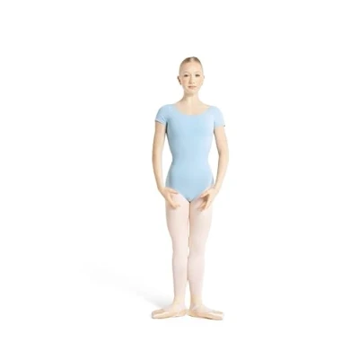 Afbeelding van Capezio Klassiek turnpakje met korte mouwen voor dames, Lichtblauw, M