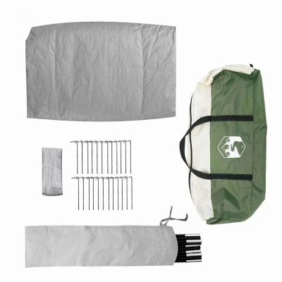 Afbeelding van vidaXL Familietent Tipi Groen 10 Persoon Waterdicht