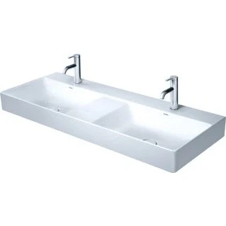 Afbeelding van Duravit durasquare wastafel 1200 mm wit hoogglans kraanvlak zonder kraangat wondergliss 23531200701