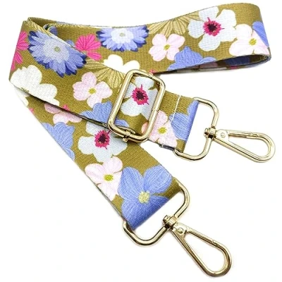 Afbeelding van Verstelbare vervangende schouderriem, kleurrijke bloemen, handtasriem, vervanging, universele reserve riem met gouden gesp voor dames, handtas, schoudertas, accessoires, 606