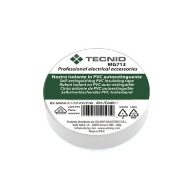 Afbeelding van PVC Insulation Tape 0.13mm Thickness 25mm x 25m white VDE Certified Waterproof Heat Resistant Self Adhesive Perfect for repairing bonding electrical work
