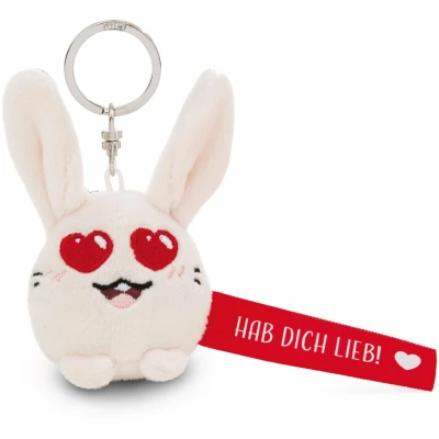 Afbeelding van NICI Sleutelhanger haas Hab Dich lieb, 5 cm, wit, religieuze metgezel voor rugzak of tas, sleutelhouder klein en groot 62050