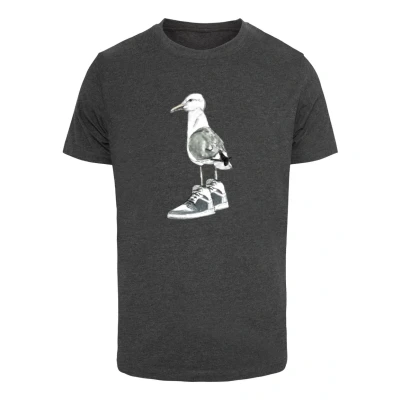 Afbeelding van Mister TEE Seagull Sneakers Tshirt print, Heren, Maat: Large, Charcoal