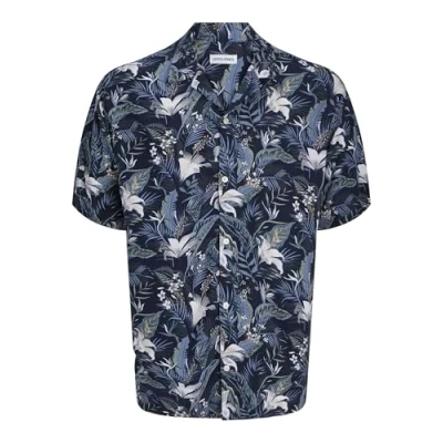 Afbeelding van Jack &amp; Jones Jjejeff Tropical Resort Shirt Overhemd, Heren, Maat: XXL, Sky captain